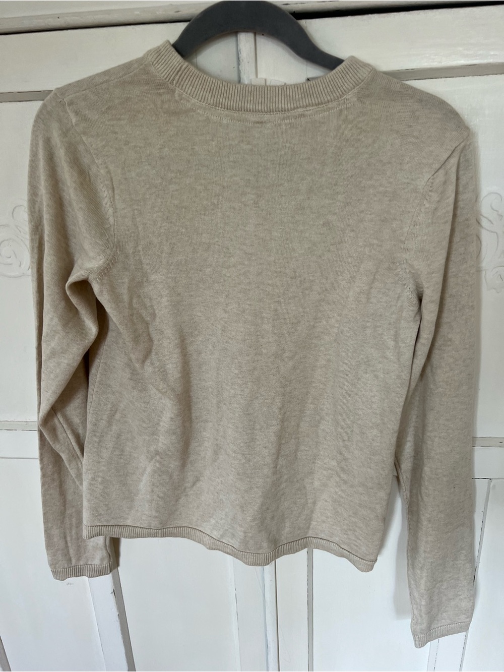 NWOT Pact Women's Classic Fine Knit Crew Sweater Sandshell Heather Women’s SZ S - Picture 3 of 10